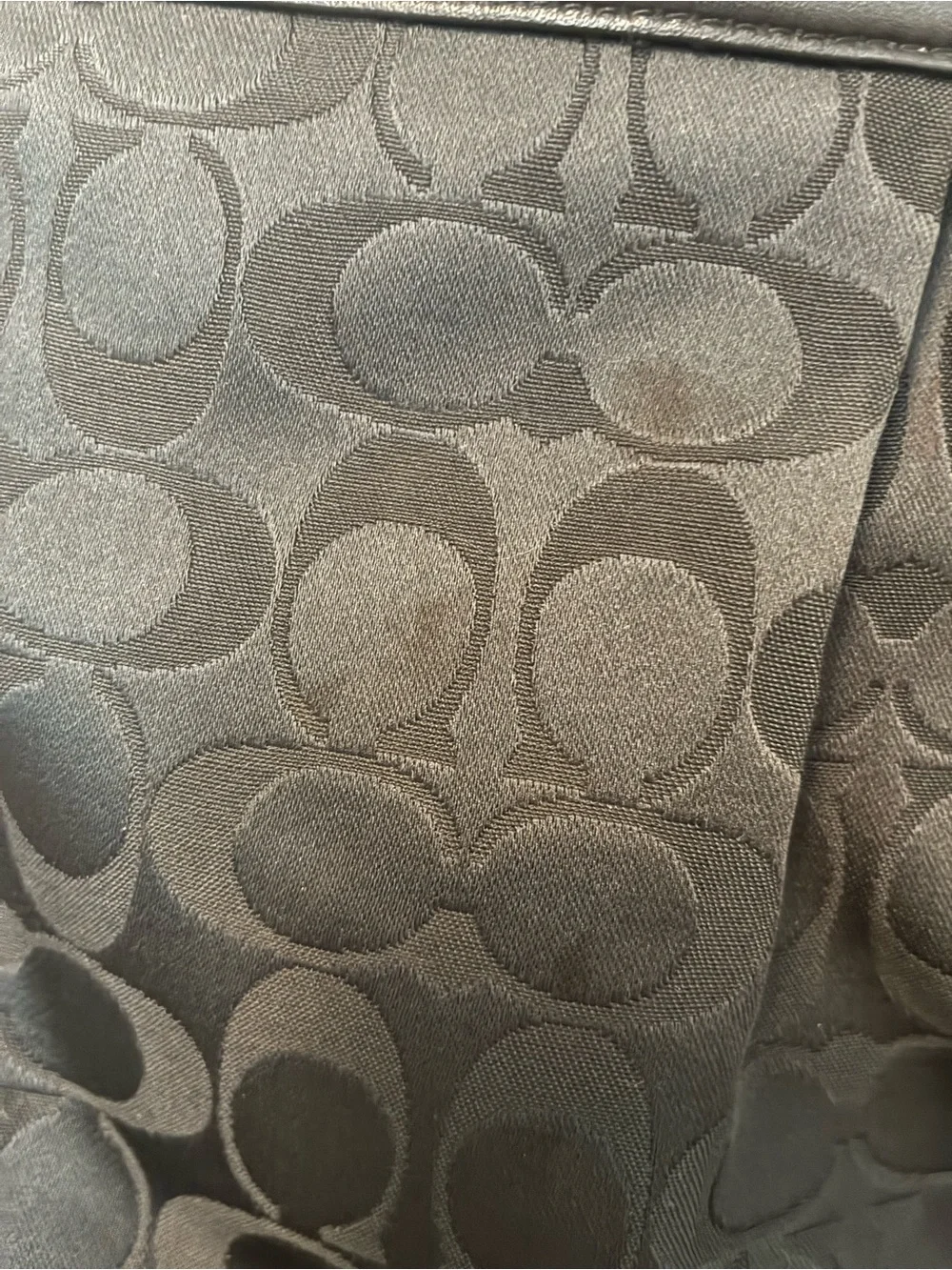 Coach Black Signature Shoulder Tote
